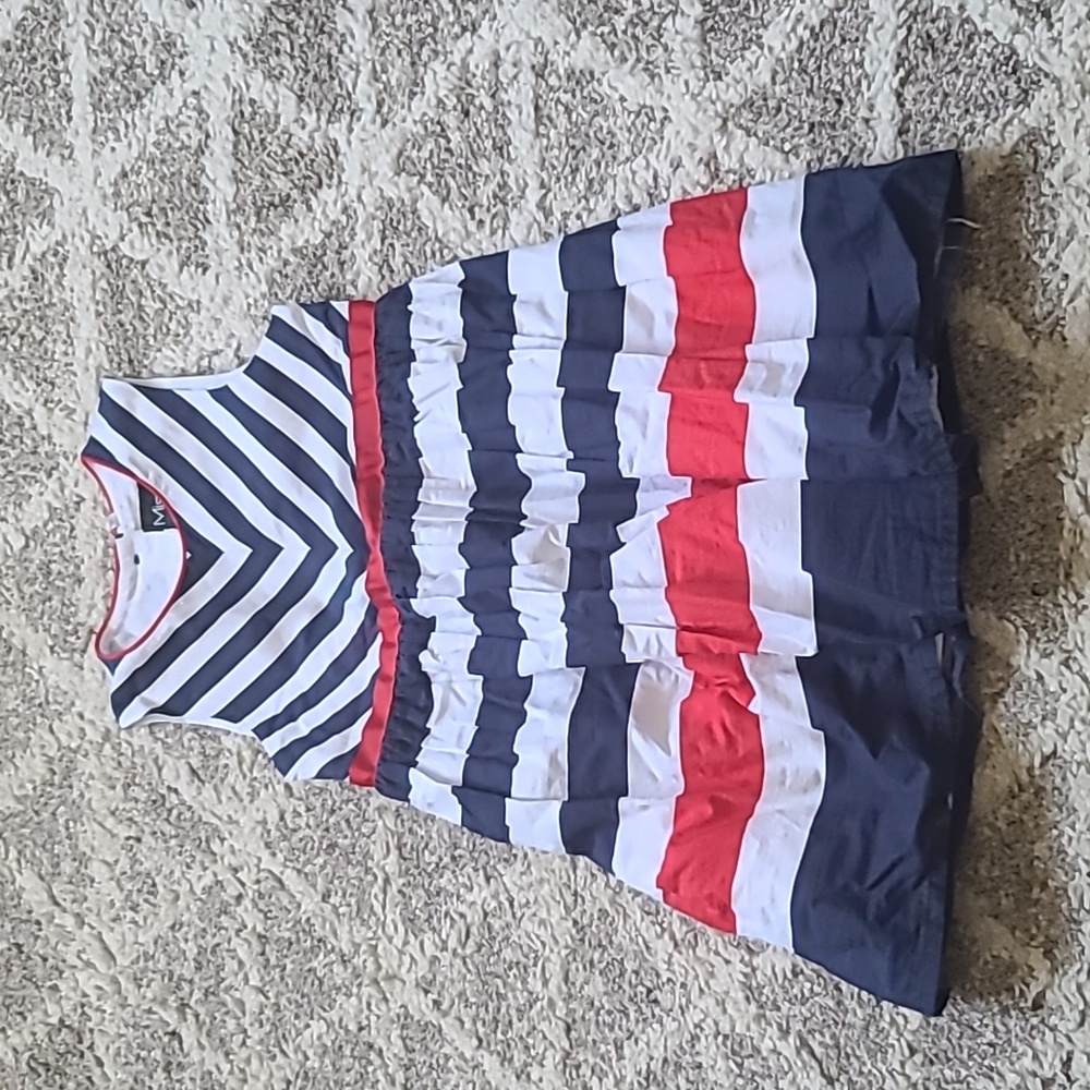 4 for $28 - Miss CG Girls 2T Red, White & Blue Stripes Summer Dress